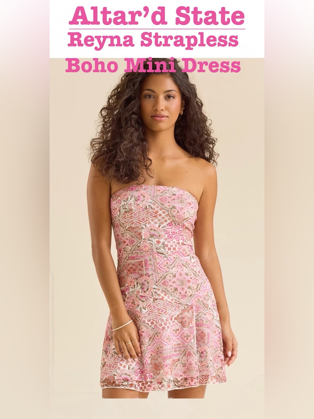 Altar’d State Strapless Mini Dress